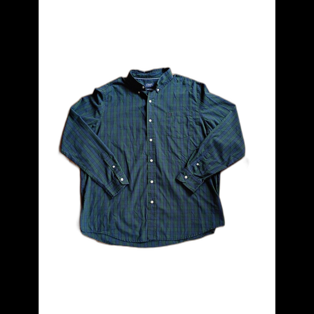 Chaps Plaid Button Down XXL